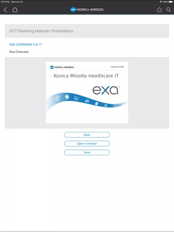Zrzuty ekranu Konica Minolta Sales App iPad 