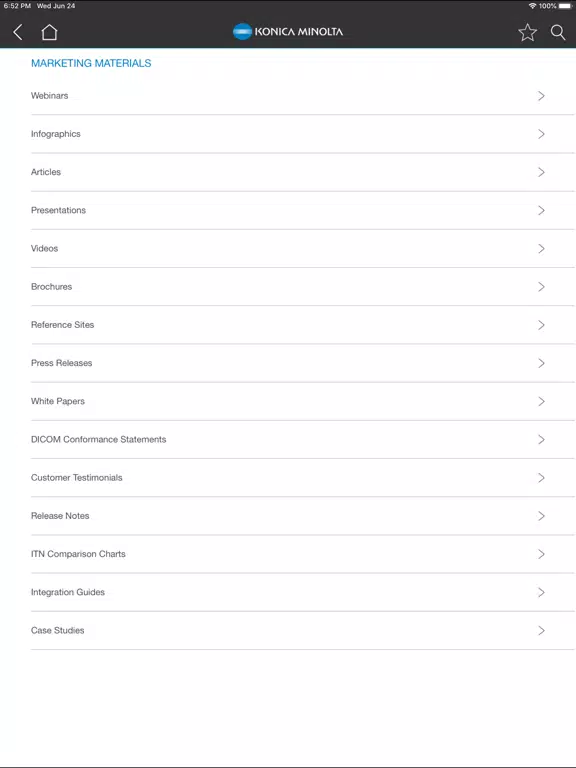 Zrzuty ekranu Konica Minolta Sales App iPad 