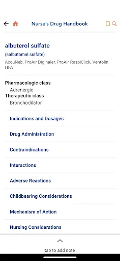 Nurse's Drug Handbook Screenshots
