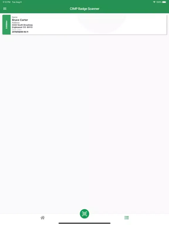 Zrzuty ekranu CIMP Badge Scanner iPad 