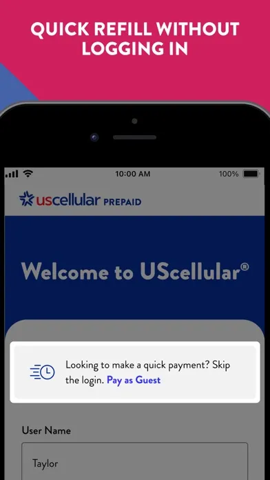 Tangkapan skrin My UScellular Prepaid