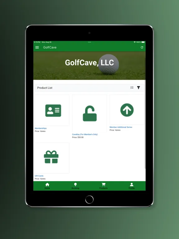 GolfCave iPad  Screenshots