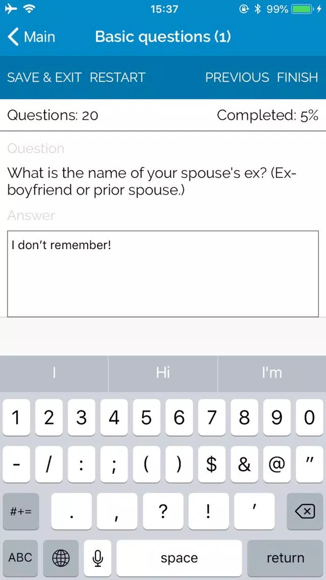 Capturas de pantalla de USCIS Spouse Interview Prep