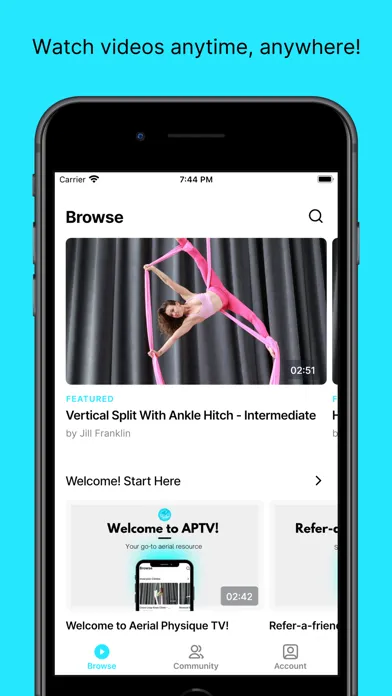 Tangkapan skrin Aerial Physique TV
