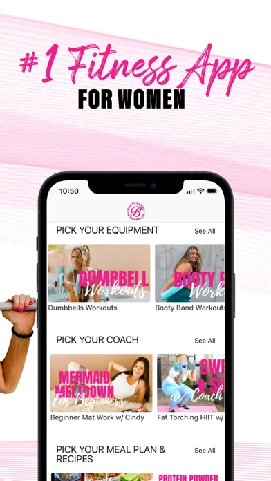 Booty Bands & Barbells App سکرین شاٹس