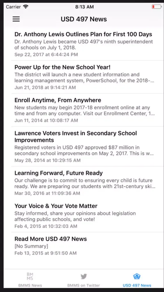 Zrzuty ekranu Billy Mills Middle School