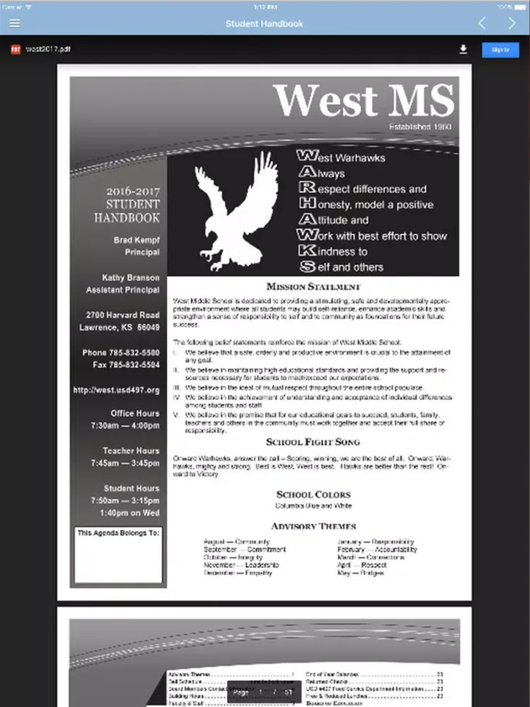 West Middle School iPad  Ekran Görüntüleri