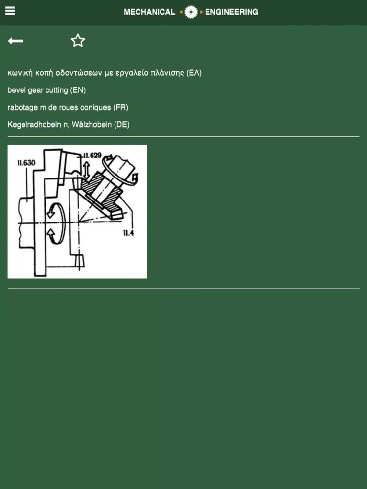 Captures d'écran de Multilingual Dictionary of Mechanical Engineering (English, German, French, Greek) iPad 