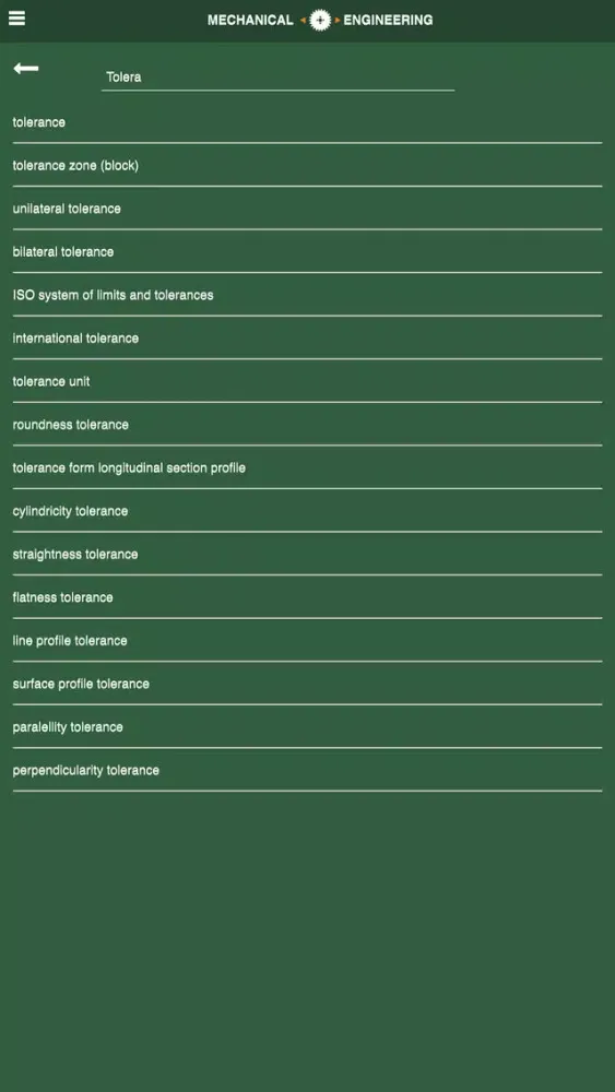 Captures d'écran de Multilingual Dictionary of Mechanical Engineering (English, German, French, Greek)