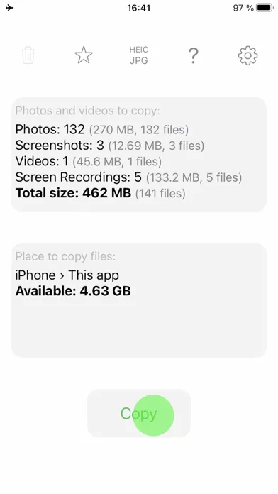 Tangkapan skrin Offline Photo Storage
