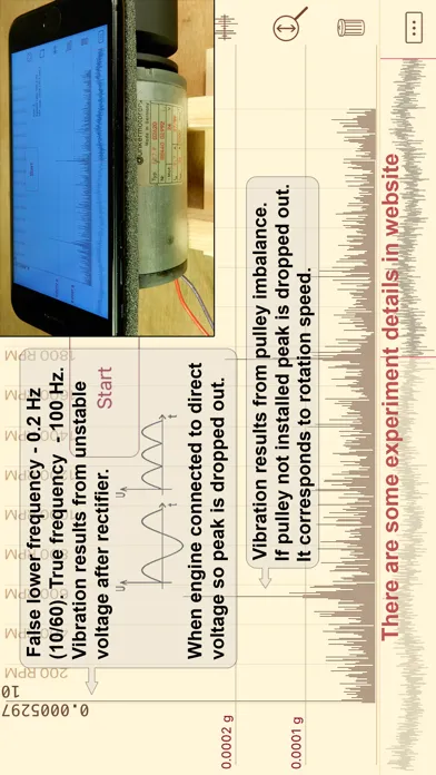 ภาพหน้าจอของ Vibration analysis
