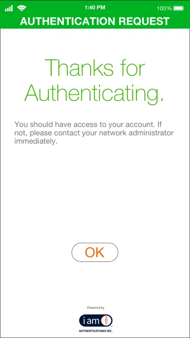 IAmI Authentication Ekran Görüntüleri