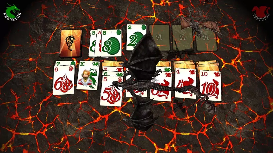 Captures d'écran de Dragon Solitaire - 3D Klondike Game