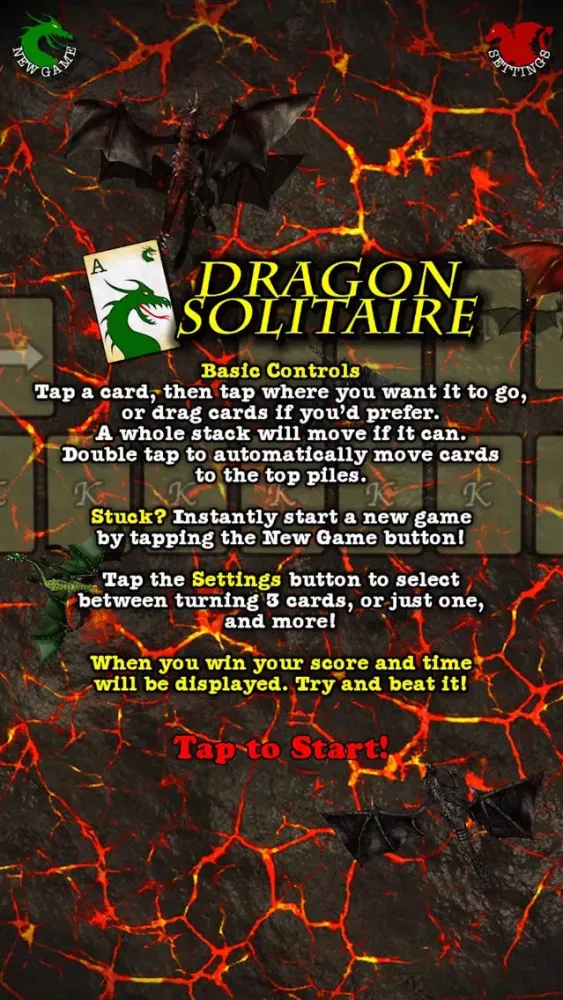Captures d'écran de Dragon Solitaire - 3D Klondike Game