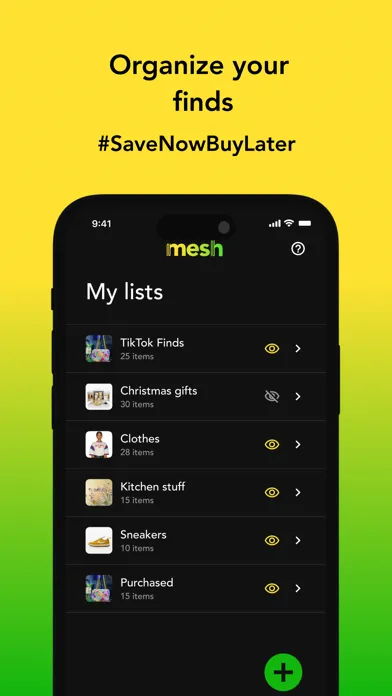 mesh: Wishlists with friends应用截图