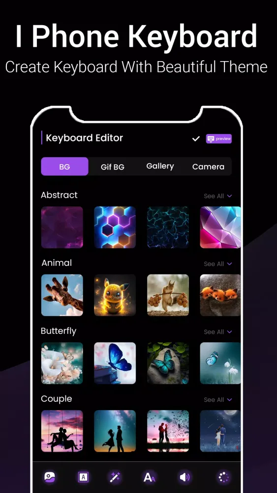 Ảnh chụp màn hình của iPhone Keyboard