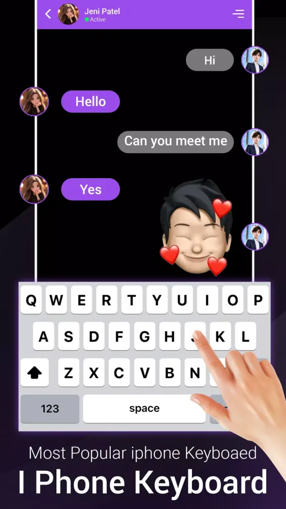 Ảnh chụp màn hình của iPhone Keyboard