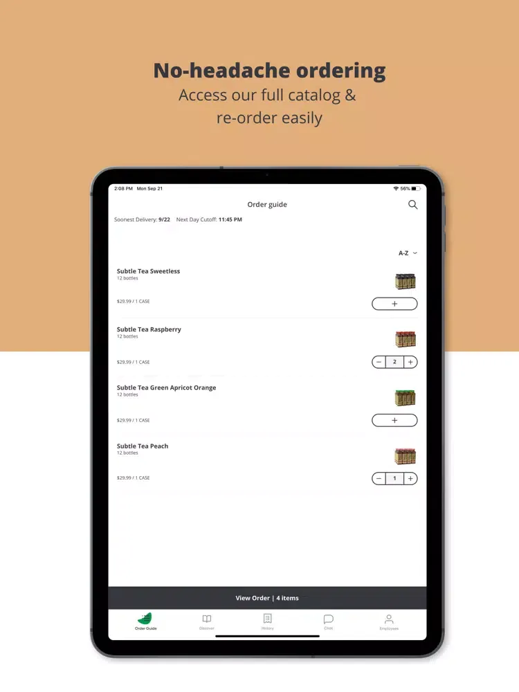 Ảnh chụp màn hình của Subtle Tea iPad 