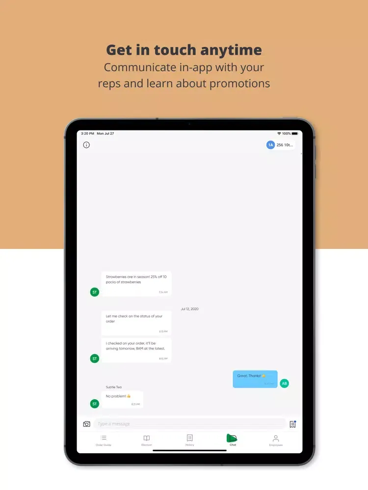Ảnh chụp màn hình của Subtle Tea iPad 