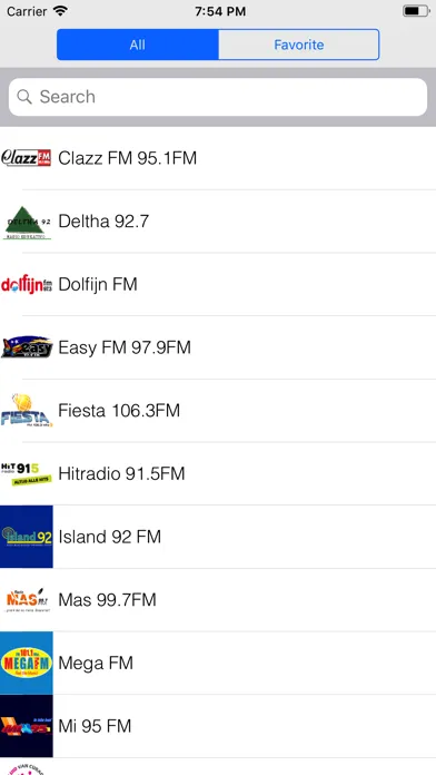 Ảnh chụp màn hình của Radio Curaçao