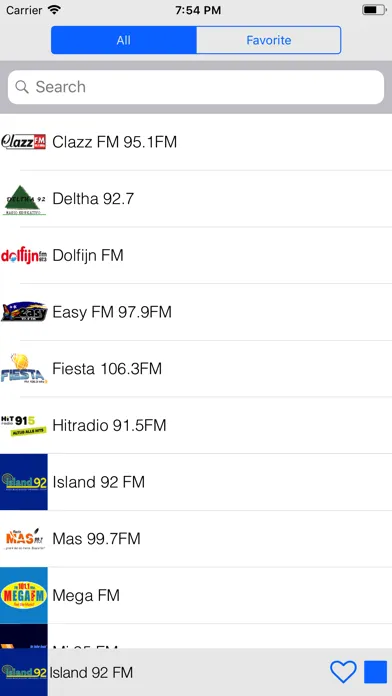 Ảnh chụp màn hình của Radio Curaçao