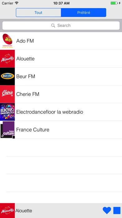 Zrzuty ekranu France Radio Music