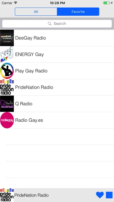Capturas de tela do Radio LGBT