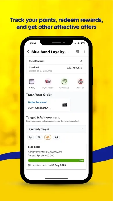 BlueBand Loyalty App Screenshots