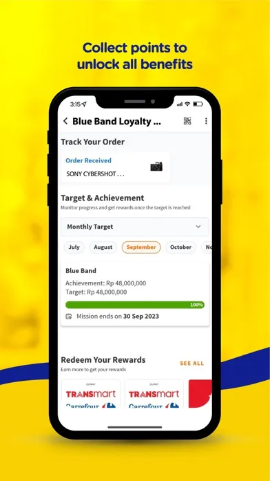 BlueBand Loyalty App Screenshots