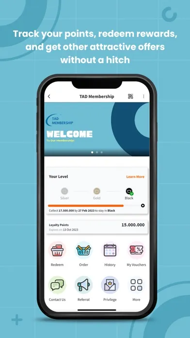 Tangkapan layar TAD Membership