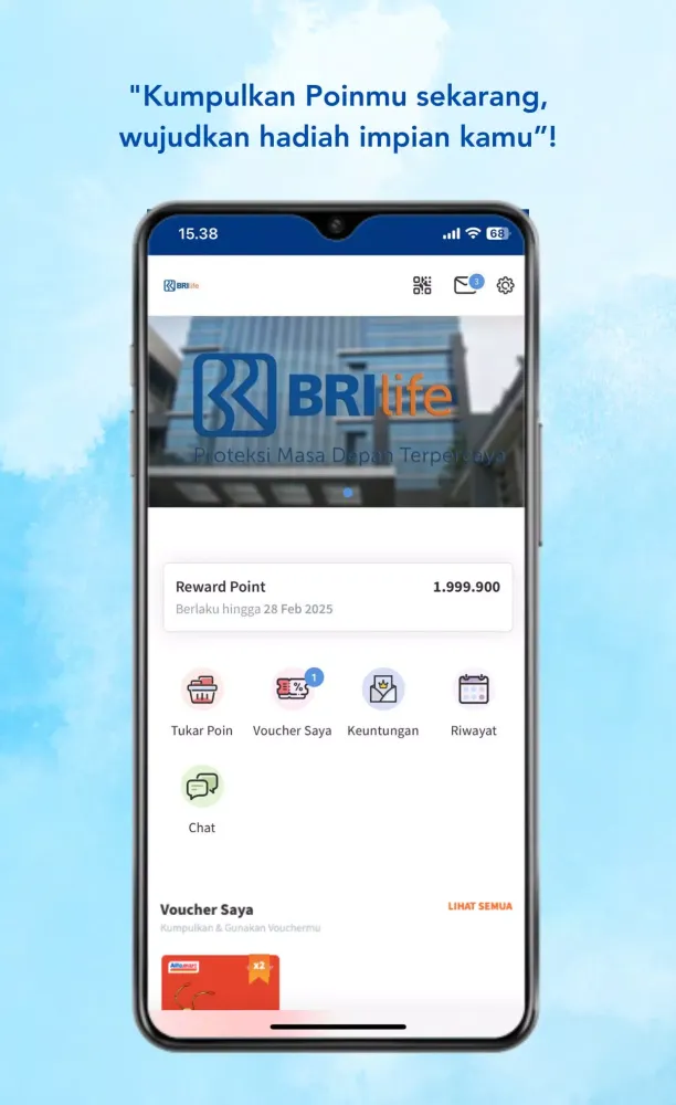 ภาพหน้าจอของ BRILife Reward Point