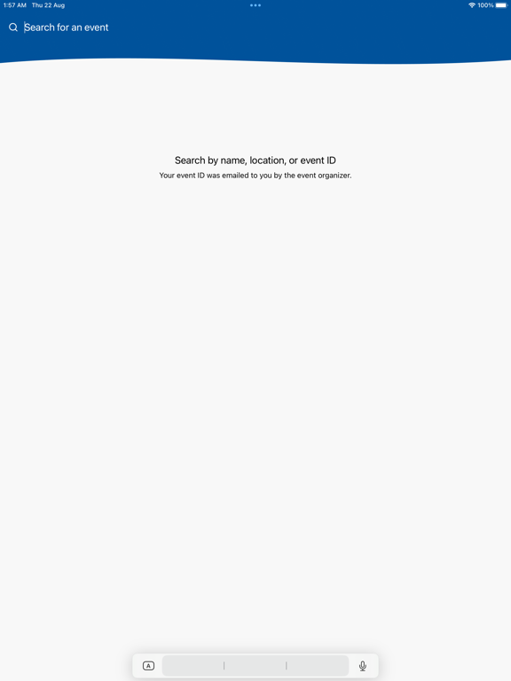 Tangkapan layar USI Event Center iPad 