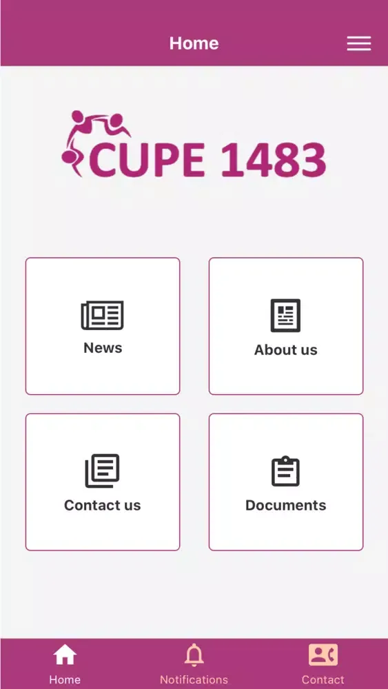 Ảnh chụp màn hình của CUPE 1483