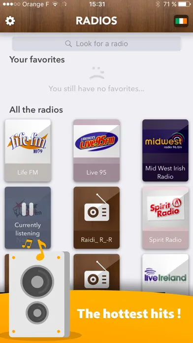 Zrzuty ekranu Irish Radio Éireann access all Radios Ireland