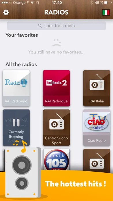 Italy Radio - access all Radios in Italia FREE!应用截图