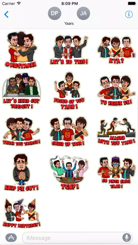 Ảnh chụp màn hình của #No1Yaari Stickers