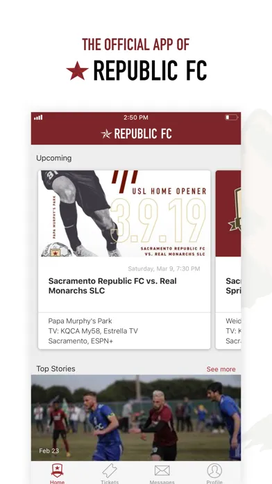 Zrzuty ekranu Sacramento Republic FC App