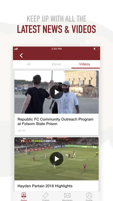 Zrzuty ekranu Sacramento Republic FC App