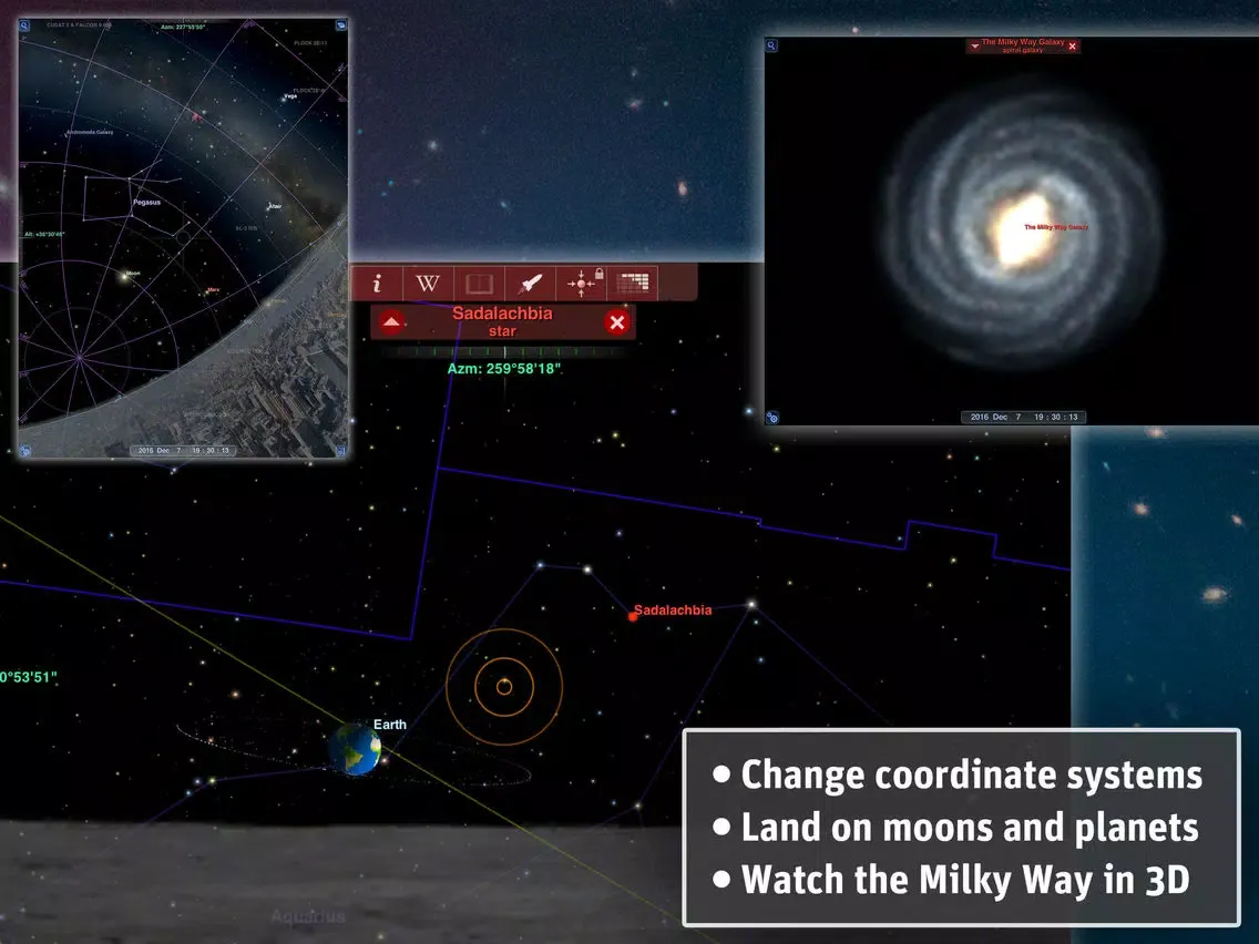 Tangkapan layar Redshift Pro - Astronomy iPad 
