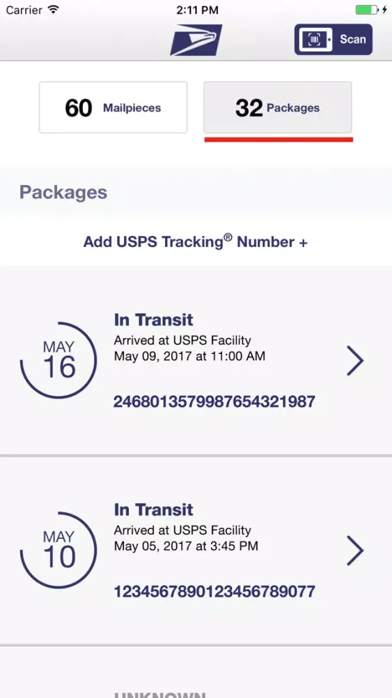 Informed Delivery® スクリーンショット