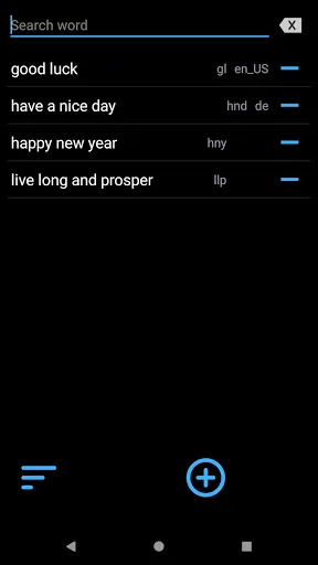 User Dictionary Manager (UDM) Screenshots