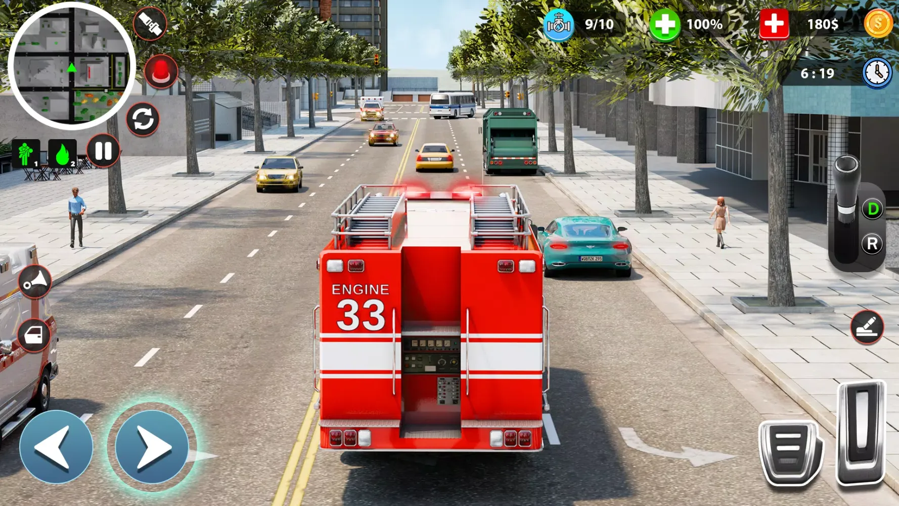 City Rescue Fire Truck 3D Game Screenshots