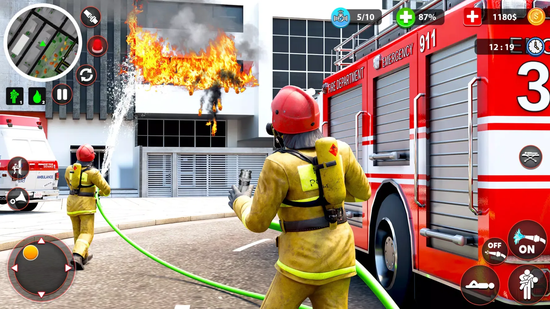 City Rescue Fire Truck 3D Game Screenshots