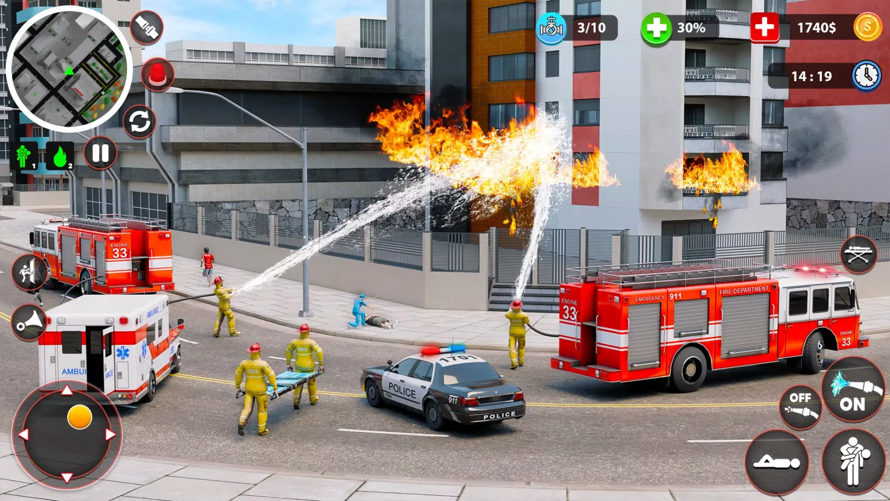 City Rescue Fire Truck 3D Game Screenshots