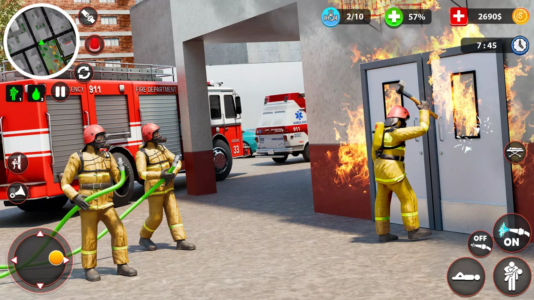 City Rescue Fire Truck 3D Game Screenshots