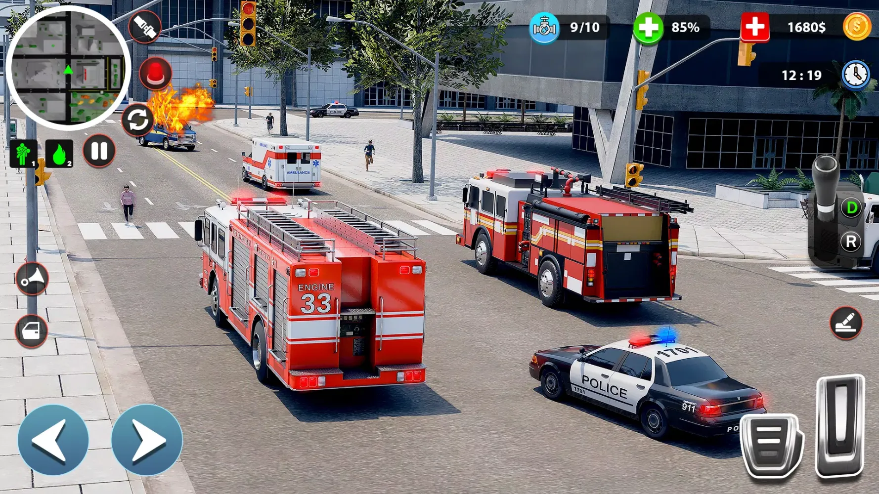 City Rescue Fire Truck 3D Game Screenshots