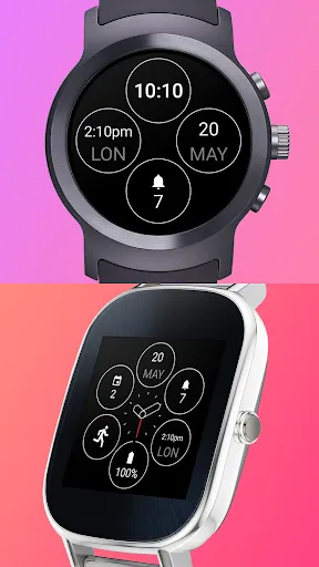 Tangkapan skrin Bits Watch Face