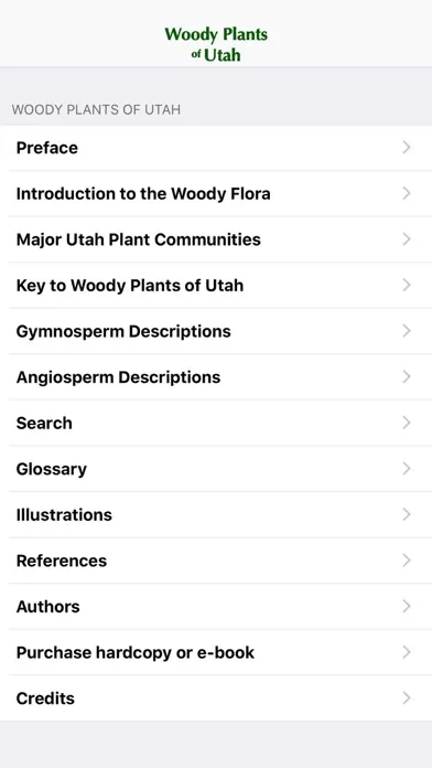 Ảnh chụp màn hình của Woody Plants of Utah