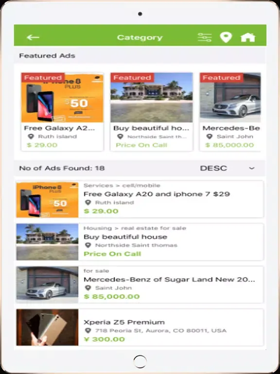 Usviconnect iPad  스크린샷