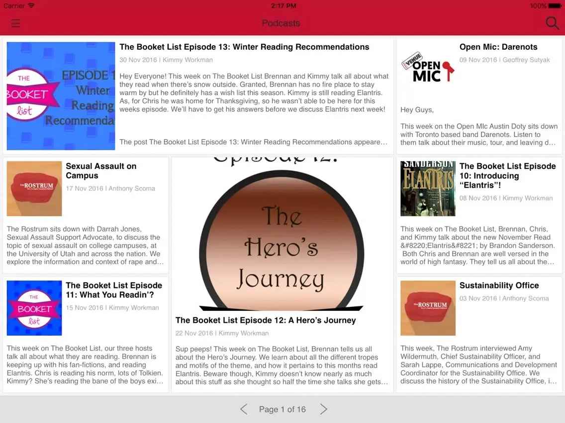 Tangkapan layar K-UTE Radio iPad 